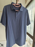 雅戈爾（YOUNGOR）短袖POLO衫男翻領(lǐng)扁機領(lǐng)長(cháng)絨棉棉彈POLO衫新品 灰藍 XL 曬單實(shí)拍圖