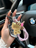 ins粉色0.02gKT貓鑰匙扣可愛(ài)黃金卡通手機鏈包包掛件車(chē)掛飾送女友 ins粉色0.02gKT貓鑰匙扣可愛(ài)黃金 曬單實(shí)拍圖