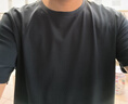 Wirpta高端品牌短袖T恤男士夏季桑蠶絲圓領(lǐng)修身速干透氣彈力純色休閑 黑色（禮盒裝） L （建議100-120斤） 曬單實(shí)拍圖