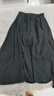 皮爾卡丹（pierre cardin）白色裙褲女春夏2025新款高腰垂感a字半身長裙小個子慵懶冰絲闊腿 黑色 L 111-140斤 曬單實拍圖