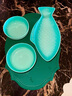 酷彩（Le Creuset）餐具餐盤魚形盤創(chuàng)意蒸魚菜盤子海星盤蘸料水果沙拉碟子海洋系列 大號魚形盤青羽色 曬單實拍圖