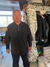 軒森圖（XUANSENTU）微胖男生顯瘦穿搭夏季短袖T恤男條紋連帽半袖體恤寬松大碼胖子潮 拉鏈條紋T恤黑色 3XL (185) 建議180-200斤 曬單實(shí)拍圖