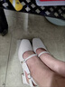 百麗踏包頭涼鞋女夏季2025新款法式外穿仙女絕美低跟粗跟單鞋后空高跟鞋 米白色 升級(jí)款 35 曬單實(shí)拍圖