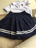 G.DUCKKIDS女童夏裝套裝2024新款洋氣兒童衣服女孩夏季百褶裙學(xué)院風(fēng)衣服兩件 白色一套 140 建議130-140cm9-10歲 曬單實(shí)拍圖