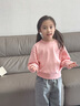 可可鴨（QQ DUCK）童裝兒童衛(wèi)衣女童休閑上衣簡(jiǎn)約外套青少年衣服皇冠愛(ài)心粉色；130 曬單實(shí)拍圖