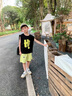 G.DUCKKIDS童裝男童夏裝套裝新款一歲寶寶衣服小童男孩背心短袖卡通兩件套 米色小熊 90 (建議身高80-90 1歲半-2歲) 曬單實(shí)拍圖