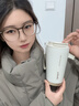 特美刻（TOMIC）咖啡杯保溫杯高檔高顏值男女用2025新款便攜保溫水杯生日禮物 白色500ml 曬單實拍圖