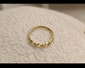 中國(guó)黃金（CHINA GOLD）黃金戒指女足金四葉草戒指首飾素圈指環(huán)七夕情人節(jié)生日禮物送女友 足金戒指 約2g【玫瑰禮盒】 曬單實(shí)拍圖