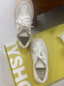 TOOMANYSHOES  【明星同款】 乖乖女厚底運動(dòng)小白鞋增高曲奇餅干百搭休閑板鞋 白色 35 曬單實(shí)拍圖
