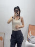 MAIA ACTIVE 【虞書欣同款】自帶杯 休閑真兩件疊穿瑜伽背心運(yùn)動內(nèi)衣 51BR05 【虞書欣同色】淺米駝 L 曬單實(shí)拍圖