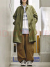 馬登女裝 軍綠色風(fēng)衣寬松派克服魚(yú)尾外套秋季工裝長(cháng)款休閑大衣斗篷 軍綠色 尺碼偏大，建議拍小一碼馬登工裝 XS 曬單實(shí)拍圖