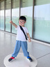 G·DUCK KIDS小黃鴨男童牛仔褲薄款防蚊褲2025夏季新款兒童裝中大童休閑長(zhǎng)褲子 男童微笑天絲牛仔防蚊褲 120 適合身高115cm左右 曬單實(shí)拍圖