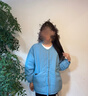 花田衣畝羽絨服女輕薄開(kāi)春2025新款爆款無(wú)領(lǐng)高端時(shí)尚洋氣薄款超好看外套 天藍(lán)色 圓領(lǐng)90%鴨絨 M 推薦體重（80-110斤） 曬單實(shí)拍圖
