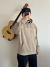 迪桑特 ESSENTIAL 男士 空氣層 連帽衛衣 內搭 BE-BEIGE 2XL 185/104A 曬單實(shí)拍圖