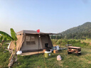 北極狼（BeiJiLang）屋脊自動(dòng)帳篷戶外露營(yíng)過(guò)夜雙層防雨防曬兩室一廳大帳篷野營(yíng)裝備 銀膠防曬【屋脊自動(dòng)帳】 小號(hào)2-6人【310*210*180CM】 曬單實(shí)拍圖
