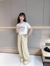 艾卡諾 I.KARNOW女童闊腿褲夏裝兒童2025新款夏季大童夏天冰絲薄款防蚊褲子山本褲 15106卡其色 150 曬單實(shí)拍圖