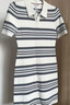 TOMMY HILFIGER25新款夏季女優(yōu)雅老錢風(fēng)亞洲版V字POLO顯瘦針織連衣裙47325 白藍(lán)條紋0BI M 曬單實拍圖