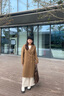 獨束大碼女裝【琥珀大衣】全羊毛呢大衣2024年冬新款質感優(yōu)雅新復古 橄欖棕 L (尺碼：2) 曬單實拍圖