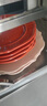 蘇氏陶瓷（SUSHI CERAMICS）創(chuàng  )意西式花邊橙紅色圓盤(pán)飯菜盤(pán)西餐盤(pán)4個(gè)裝 橙紅色 曬單實(shí)拍圖