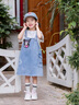 巴拉巴拉女童裙子兒童背帶裙2025夏裝【庫洛米商場同款】牛仔假兩件連衣裙 牛仔淺藍(lán)88101 120 曬單實拍圖