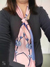 俞兆林長(cháng)條小絲巾女新款春秋冬季搭配襯衫感實(shí)用送媽媽禮物時(shí)尚百搭圍巾 梅落枝頭-粉色 曬單實(shí)拍圖