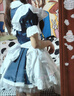賽翼紺色小女仆日系少女軟萌可愛(ài)甜美Cosplay角色扮演花邊蕾絲女仆裝 新款天使女仆連衣裙+圍裙+頭飾 S 曬單實(shí)拍圖