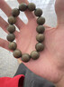 紀梵蒂 GEFIODEY天然收藏級綠檀木手串男士紅瑪瑙黑曜石手鏈女文玩飾品佛珠手把件 15mm國檢保真綠檀【素圈款】 曬單實(shí)拍圖