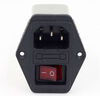 AOTUKER EMI電源濾波器220V抗干擾插座式電源凈化器CW2B帶保險(xiǎn)絲開關(guān)帶燈 CW2B-10A-T(紅) 曬單實(shí)拍圖