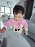 相思桐女童春秋季套裝三件套幼兒園開學(xué)潮幼兒衣服兒童裝寶寶秋裝 粉色愛心飄帶三件套 90cm【建議身高75-85CM】 曬單實(shí)拍圖