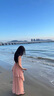 多菲尼森 法式性感純欲風(fēng)不規(guī)則露腰顯瘦吊帶連衣裙女三亞海邊度假長裙 露腰吊帶連衣裙粉色 M 【50-60KG】 曬單實拍圖