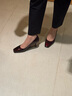 萊爾斯丹春季新款時(shí)優(yōu)雅通勤純色細高跟皮鞋女復古真皮單鞋5T71401 酒紅色 BOP 36 曬單實(shí)拍圖