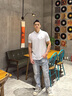 EMPORIO ARMANI/阿瑪尼官方旗艦新款男士全棉三粒扣翻領(lǐng)短袖Polo衫秋季七夕 【珠地網(wǎng)眼全棉三?？邸堪咨?L  (推薦：150-165斤) 曬單實(shí)拍圖