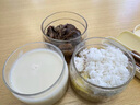 WELLMEET玻璃飯盒可微波爐加熱帶蓋密封小便當餐盒食品級帶飯湯盒保鮮盒 米印花520ml*3+三層保溫袋+餐具 曬單實(shí)拍圖