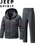 JEEP SPIRIT吉普套裝男春秋開(kāi)衫夾克搭配運動(dòng)長(cháng)褲戶(hù)外兩件套 深灰色 4XL 曬單實(shí)拍圖