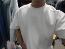 古先森225G重磅復古短袖t恤男2025夏季新款純色打底衫寬松圓領(lǐng)半袖體恤 白色 XL 【145-160斤】 曬單實(shí)拍圖