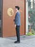 金利來(lái)【彈力透氣】春夏男士單西裝修身商務(wù)休閑西服外套男 灰藍 50A 曬單實(shí)拍圖