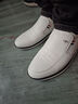 蜻蜓牌真皮白色男鞋男士皮鞋男款商務(wù)休閑韓版隱形內增高鞋百搭軟底鞋子 白色 40 曬單實(shí)拍圖