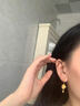 海上羅孚黃金玫瑰花耳釘女新款999足金復(fù)古設(shè)計感耳飾訂婚禮物送女友 禮盒 曬單實拍圖