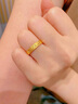 中國(guó)黃金（CHINA GOLD）黃金戒指女士足金心動(dòng)信號(hào)情侶對(duì)戒七夕情人節(jié)禮物送女友老婆 足金心動(dòng)信號(hào)*女戒*金重約3.0g 曬單實(shí)拍圖