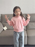 可可鴨（QQ DUCK）童裝兒童衛(wèi)衣女童休閑上衣簡(jiǎn)約外套青少年衣服皇冠愛(ài)心粉色；130 曬單實(shí)拍圖