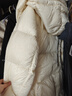 三彩冬款長款羽絨服防水連帽立領(lǐng)白鵝絨外套保暖戶外女 嫩黃色 S 155/80A 曬單實(shí)拍圖