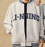 李寧外套男女秋季復古衛衣運動(dòng)無(wú)帽棒球領(lǐng)開(kāi)衫AWDUF67 曬單實(shí)拍圖