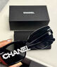 香奈兒（Chanel）墨鏡 時(shí)尚氣質(zhì)百搭品牌logo個(gè)性全框太陽(yáng)眼鏡 明星同款節日送禮 黑色CH5422B-1026S4  (譚松韻同款） 防紫外線(xiàn)（UVA/UVB） 曬單實(shí)拍圖