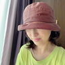 馨蘭芙曼香云紗女帽新款香云紗卷邊遮陽(yáng)漁夫帽子女夏季透氣百搭赫本禮帽帽 紅色 可折疊  預(yù)售 (55cm-60cm)可調(diào)節(jié) 曬單實(shí)拍圖