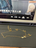 小米星旁白jewelry小巧愛(ài)心銀項鏈輕奢小眾感s925鎖骨鏈女夏季 金色 現貨 曬單實(shí)拍圖
