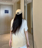 COVERNAT夏季新款男士T恤 舒適百搭漸變色純棉短袖 休閑寬松男女同款 米色 M 曬單實(shí)拍圖