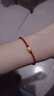 訫緣飾品999黃金轉(zhuǎn)運(yùn)珠手鏈女本命年禮物如意平安鎖足金紅手繩紅繩手工編 平安紅手鏈 成人款 曬單實(shí)拍圖
