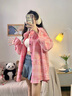 POUM粉色格子小眾長袖襯衫男春秋扎染刺繡潮牌襯衣美式高街學(xué)院風(fēng)外套 XSJ-C19粉色 XL 曬單實(shí)拍圖