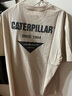 卡特（CAT）短袖t恤男女新品戶(hù)外舒適Coolmax科技面料印花短t情侶同款 杏色 L 曬單實(shí)拍圖