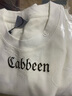 卡賓（CABBEEN）【肌理質(zhì)感】男裝提花短袖T恤夏季新款圓領(lǐng)寬松半袖刺繡上衣 米白色12（寬松版型） S /165/46 曬單實拍圖